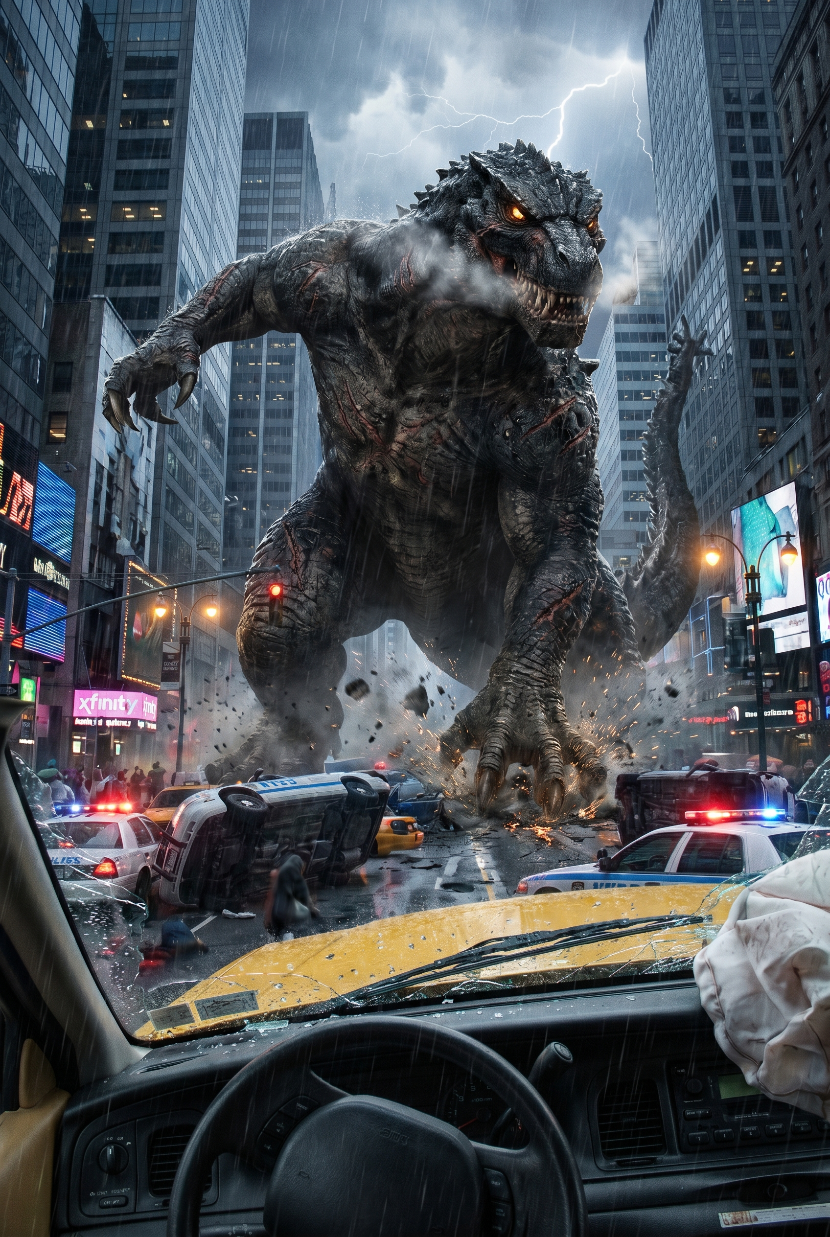 Scène d'action IA dynamique, contenu premium No Face Lab