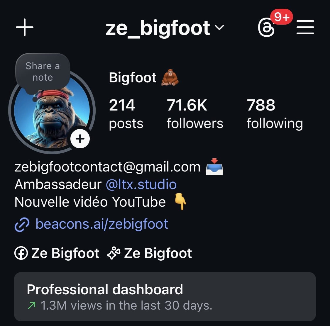 Capture de résultats réseaux sociaux obtenus grâce au contenu IA No Face Lab